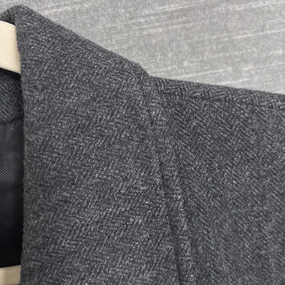 Lauren Ralph Lauren Coat Mens 40R Gray Wool Herringbone Overcoat Classic Jake